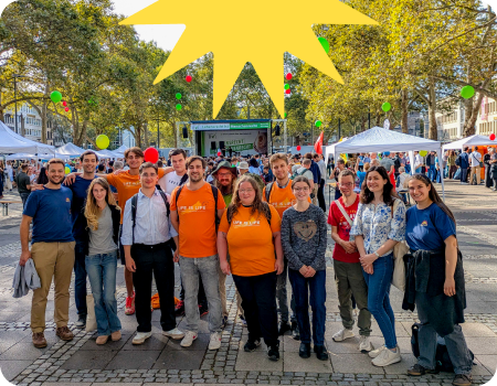Unsere Gruppe mit Benjamin beim Marsch für das Leben in Köln
